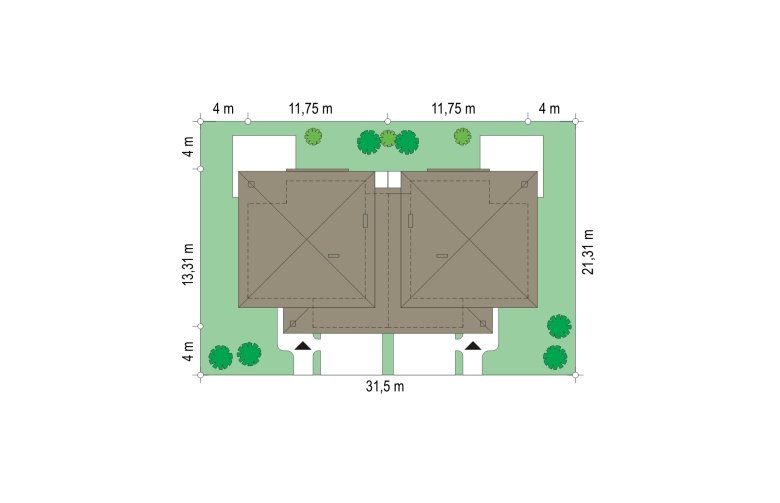 Projekt domu szkieletowego Szmaragd 2 (214) - Usytuowanie