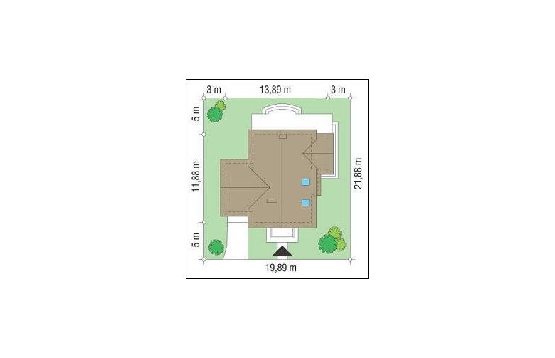 Projekt domu jednorodzinnego Wiosenny (233) - Usytuowanie