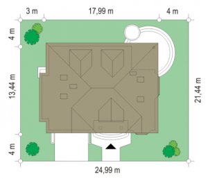 Usytuowanie budynku Zacisze 2 (238)