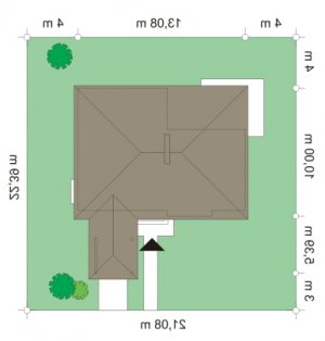 Usytuowanie budynku Zagajnik (240) w wersji lustrzanej