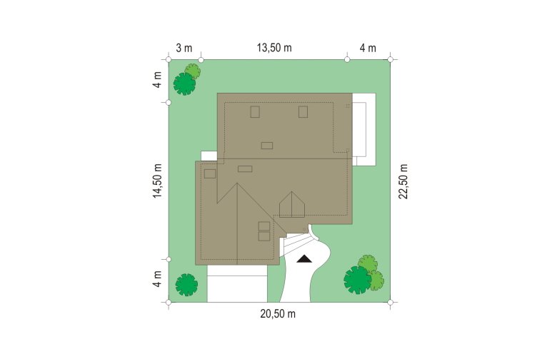 Projekt domu jednorodzinnego Zalesie (241) - Usytuowanie