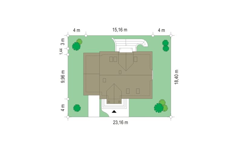 Projekt domu jednorodzinnego Zgrabny 2 (243) - Usytuowanie