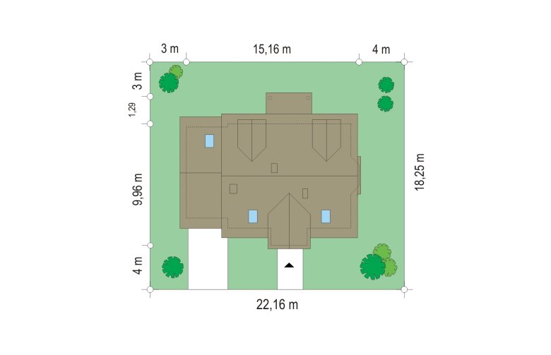 Projekt domu jednorodzinnego Zgrabny 3 (244) - Usytuowanie