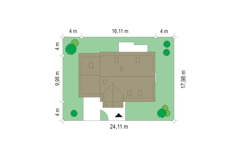 Projekt domu jednorodzinnego Zgrabny 4 (245) - Usytuowanie