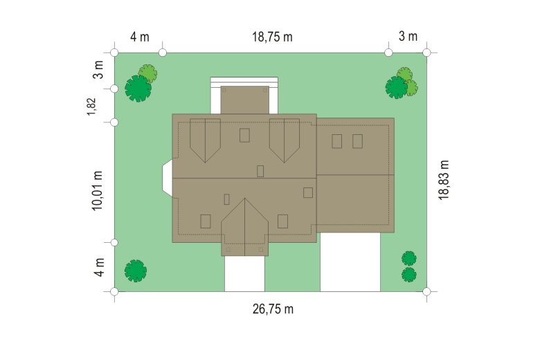 Projekt domu jednorodzinnego Zgrabny 5 (246) - Usytuowanie