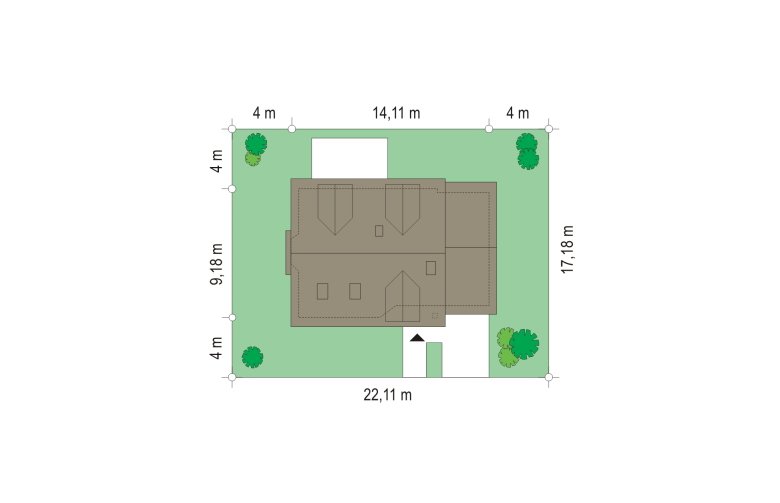 Projekt domu jednorodzinnego Zgrabny z lukarnami (247) - Usytuowanie