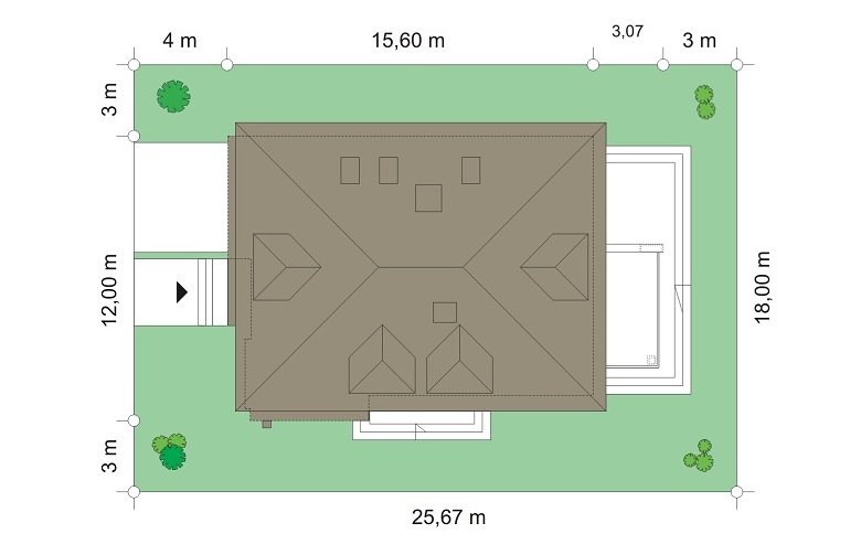 Projekt domu szkieletowego Agat 2 (563) - Usytuowanie