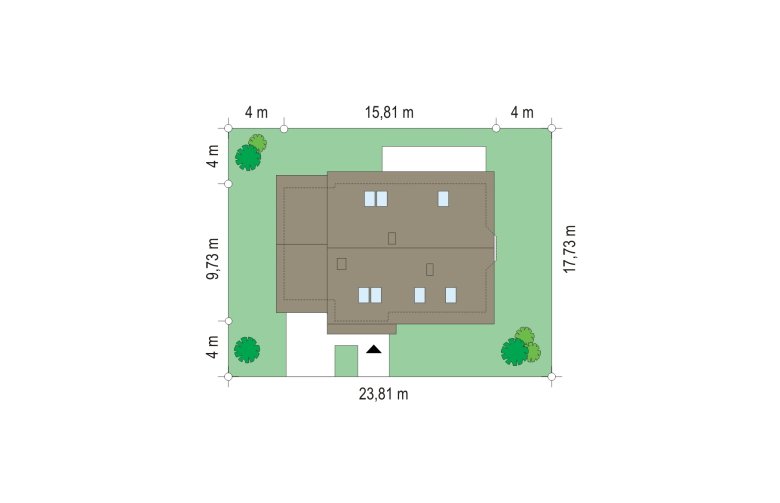 Projekt domu jednorodzinnego Zgrabny z przedsionkiem (248) - Usytuowanie