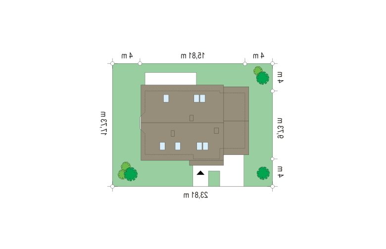 Projekt domu jednorodzinnego Zgrabny z przedsionkiem (248) - Usytuowanie - wersja lustrzana