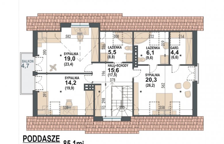 Projekt domu jednorodzinnego Dżin 2G - 