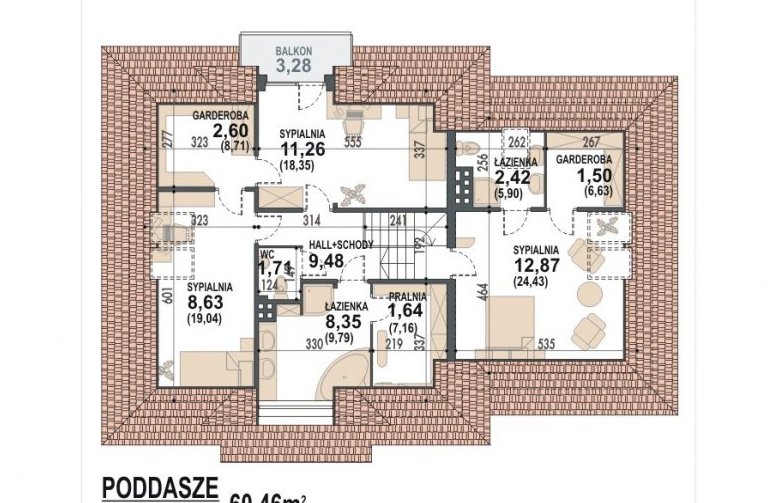 Projekt domu jednorodzinnego Sindbad N2G - rzut piętra