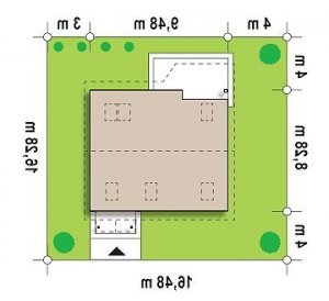 Usytuowanie budynku Z75 w wersji lustrzanej