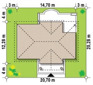 Usytuowanie budynku Z2 f+ D