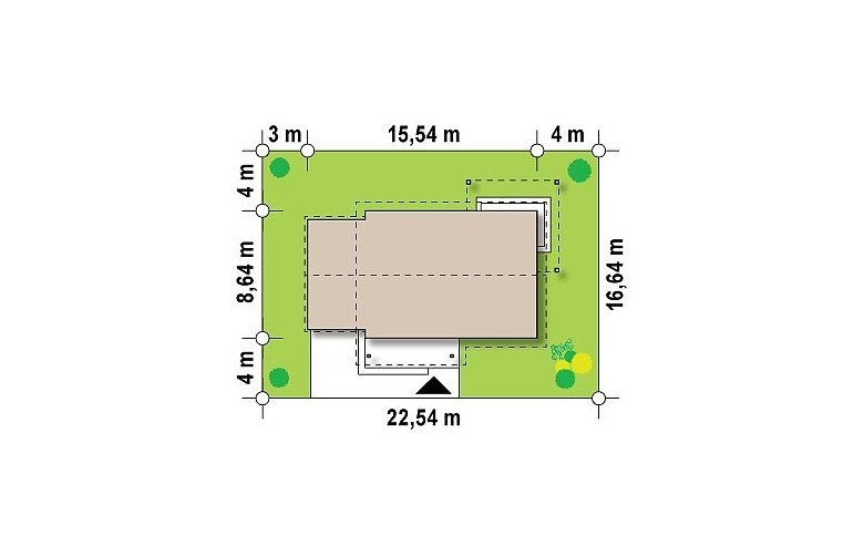 Projekt domu parterowego Z259 - Usytuowanie