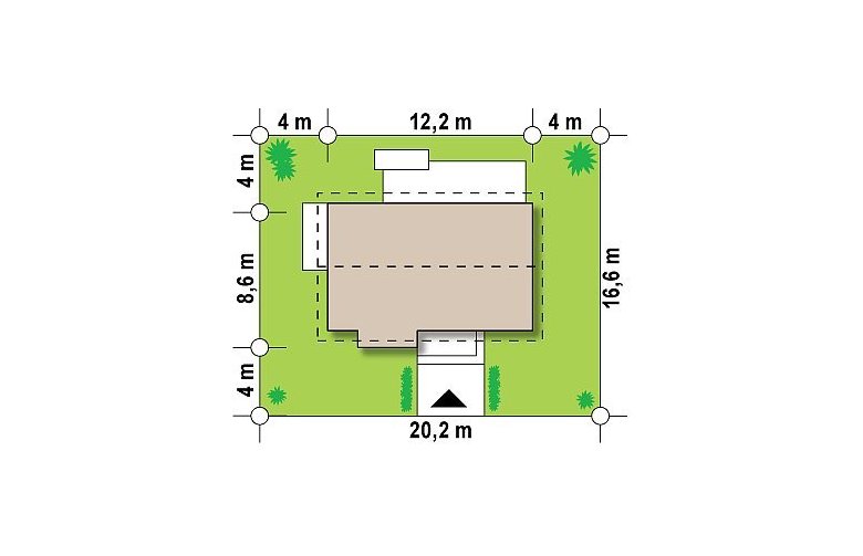 Projekt domu parterowego Z249 - Usytuowanie