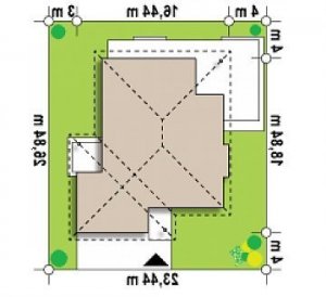 Usytuowanie budynku Z281 w wersji lustrzanej