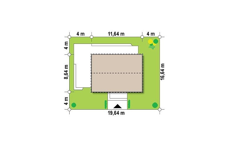 Projekt domu parterowego Z255 - Usytuowanie