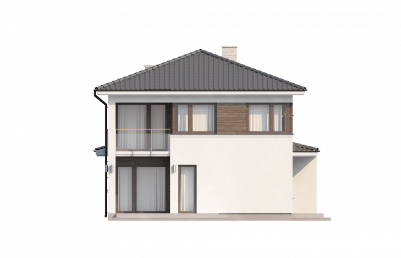 Projekt domu piętrowego Zx8 - elewacja 1