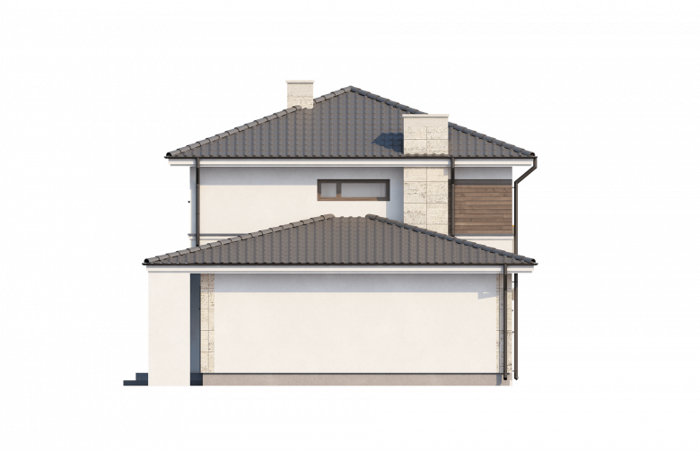 Projekt domu piętrowego Zx8 - elewacja 3