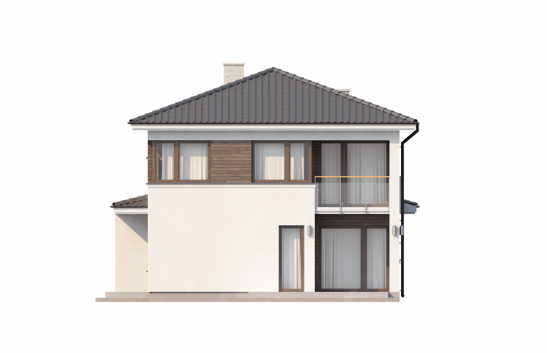 Projekt domu piętrowego Zx8 - elewacja 1