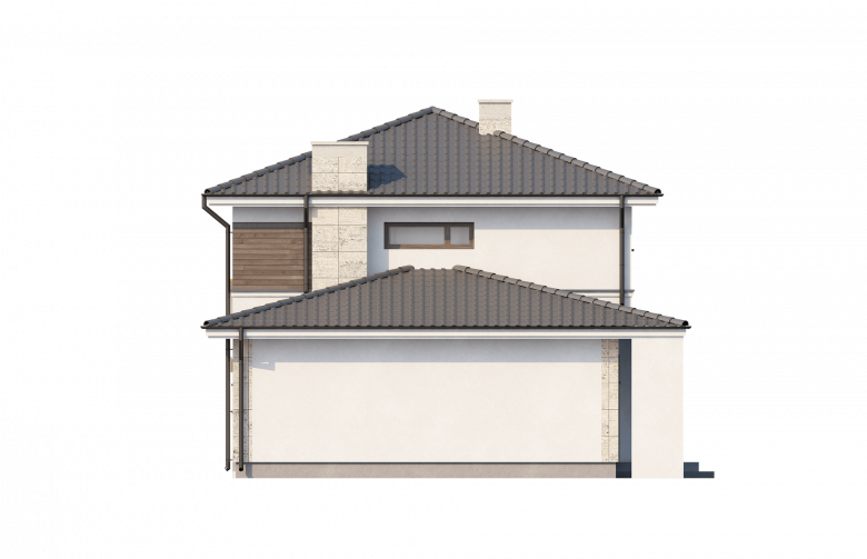 Projekt domu piętrowego Zx8 - elewacja 3