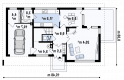 Projekt domu piętrowego Zx8 - rzut parteru