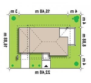 Usytuowanie budynku Zx8 w wersji lustrzanej