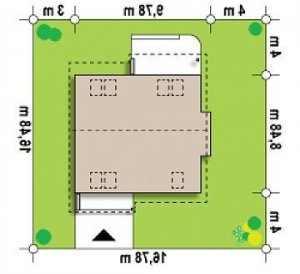 Usytuowanie budynku Z102 w wersji lustrzanej