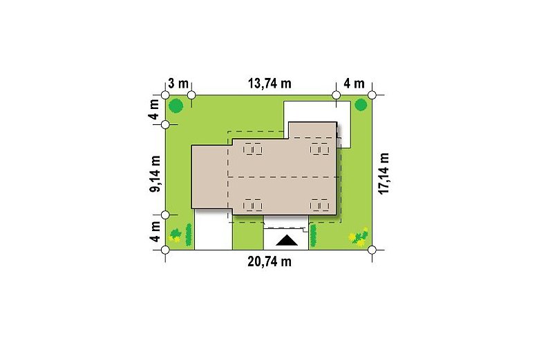 Projekt domu z poddaszem Z220 - Usytuowanie