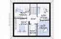 Projekt domu z poddaszem Z104 - rzut poddasza