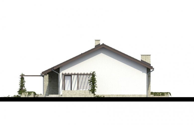 Projekt domu dwurodzinnego TK2GP1 - elewacja 3