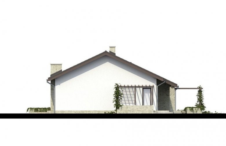Projekt domu dwurodzinnego TK2GP1 - elewacja 3