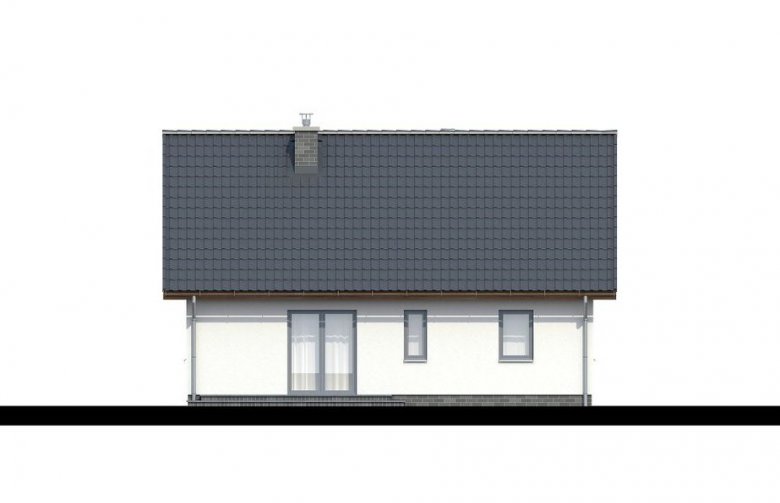 Projekt domu dwurodzinnego TK88 - elewacja 1