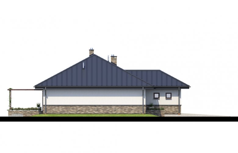 Projekt domu dwurodzinnego TK36 - elewacja 3