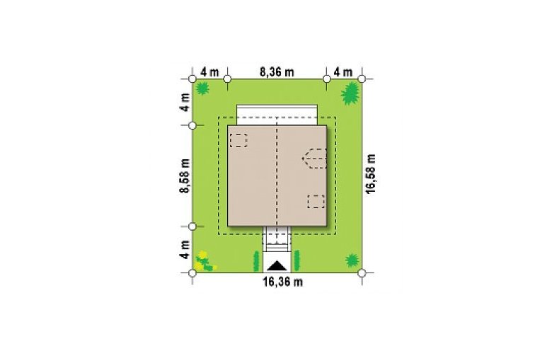 Projekt domu z poddaszem Z1 - Usytuowanie