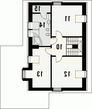 Rzut projektu WENA - wersja lustrzana