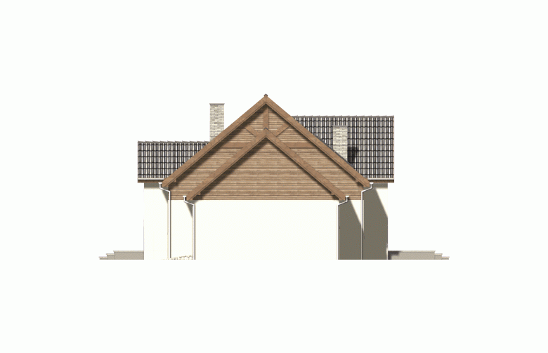 Projekt domu energooszczędnego SKY - elewacja 4