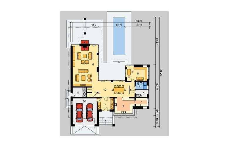 Projekt domu szkieletowego LK&612 - parter