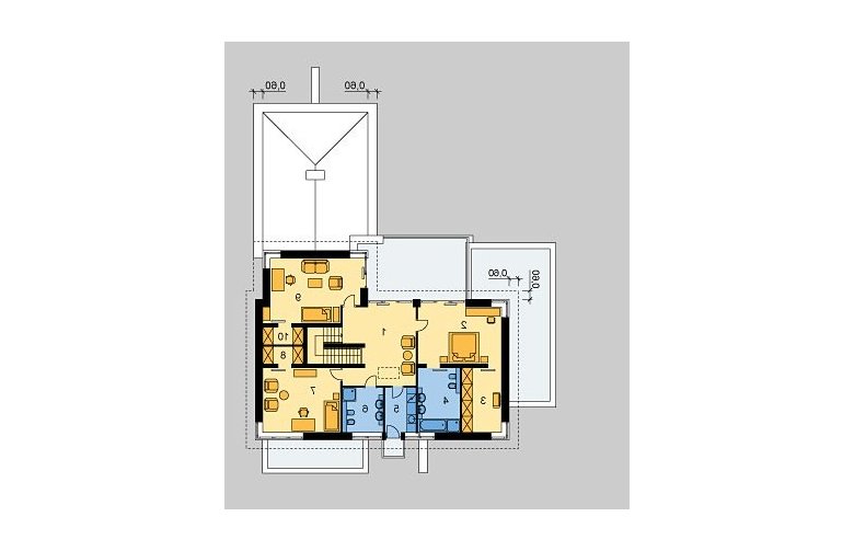 Projekt domu szkieletowego LK&612 - piętro