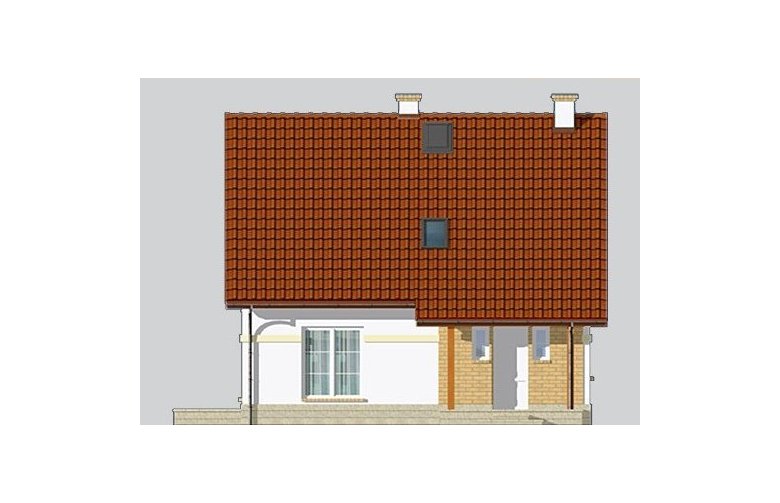 Projekt domu jednorodzinnego LK&627 - elewacja 1