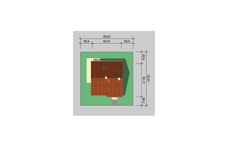 Projekt domu jednorodzinnego LK&627 - Usytuowanie - wersja lustrzana