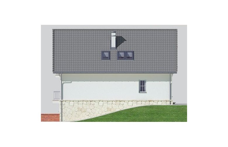 Projekt domu jednorodzinnego LK&616 - elewacja 4