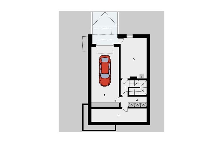 Projekt domu jednorodzinnego LK&616 - piwnica