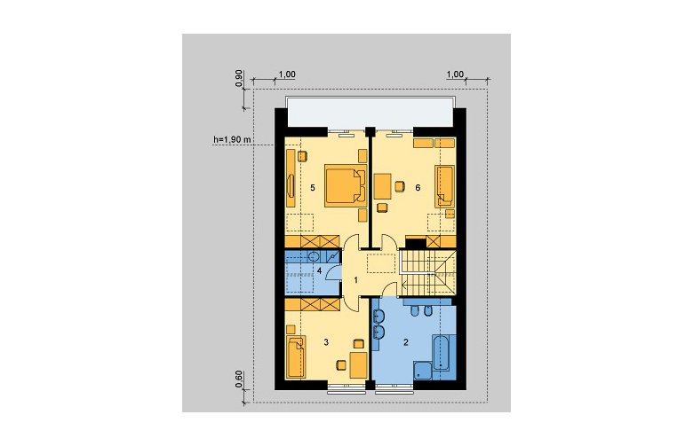 Projekt domu jednorodzinnego LK&616 - poddasze