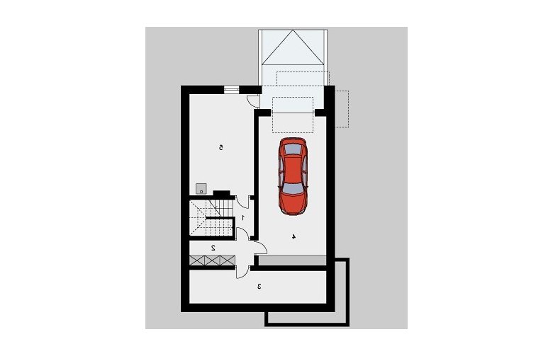 Projekt domu jednorodzinnego LK&616 - piwnica