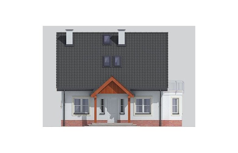 Projekt domu jednorodzinnego LK&629 - elewacja 1