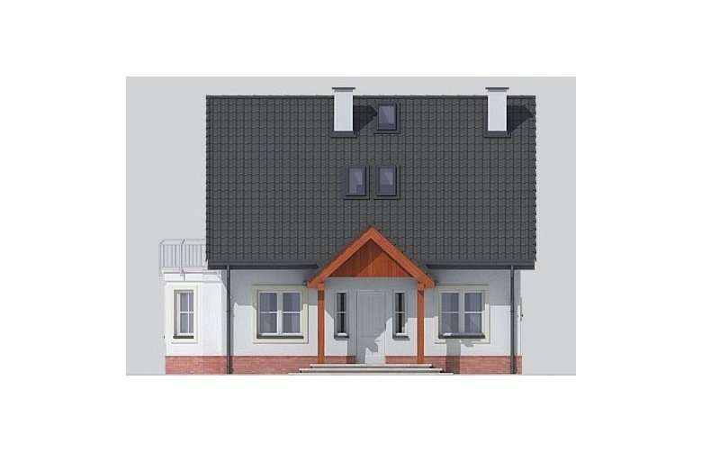 Projekt domu jednorodzinnego LK&629 - elewacja 1