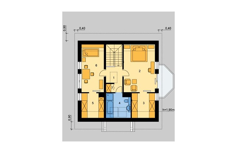 Projekt domu jednorodzinnego LK&629 - poddasze