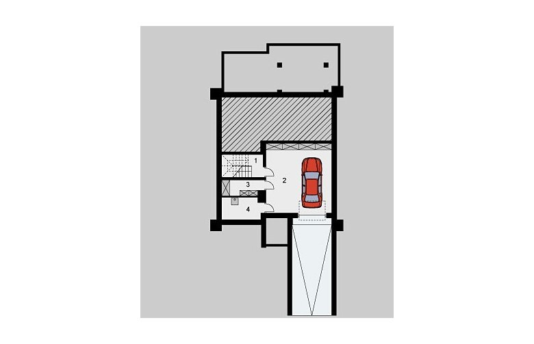 Projekt domu jednorodzinnego LK&625 - piwnica