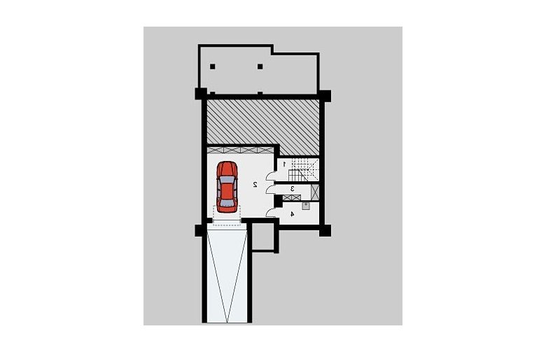 Projekt domu jednorodzinnego LK&625 - piwnica